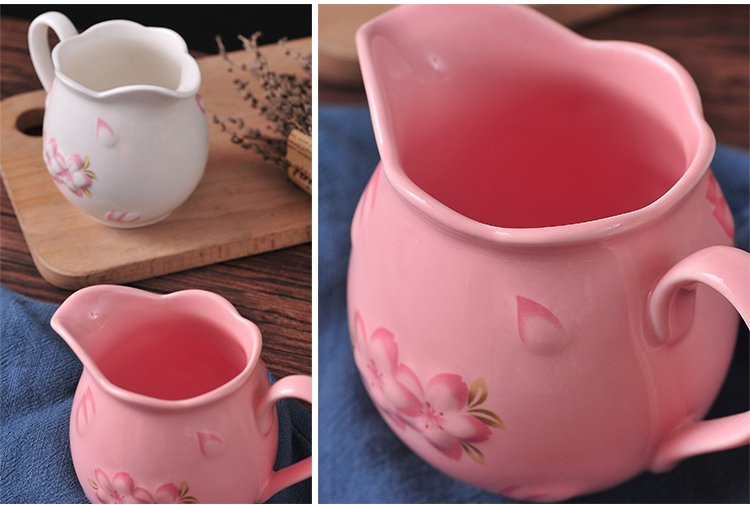 Đồ gốm sứ sáng tạo châu Âu bình sữa cherry ly sữa bình sữa lưu trữ cà phê bình sữa sữa muỗng sữa thìa cà phê thiết bị phù hợp phin ca phe