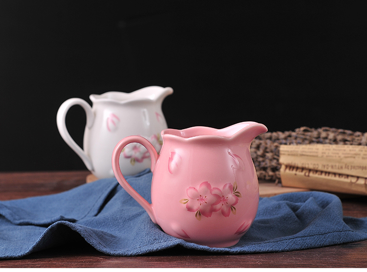 Đồ gốm sứ sáng tạo châu Âu bình sữa cherry ly sữa bình sữa lưu trữ cà phê bình sữa sữa muỗng sữa thìa cà phê thiết bị phù hợp phin ca phe