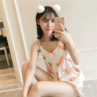 Happy Tree Summer Girl Sling Đan Cotton Quần short Dịch vụ tại nhà Đặt Mặt nạ mắt MXXL - Bộ Pajama áo kiểu nữ đẹp