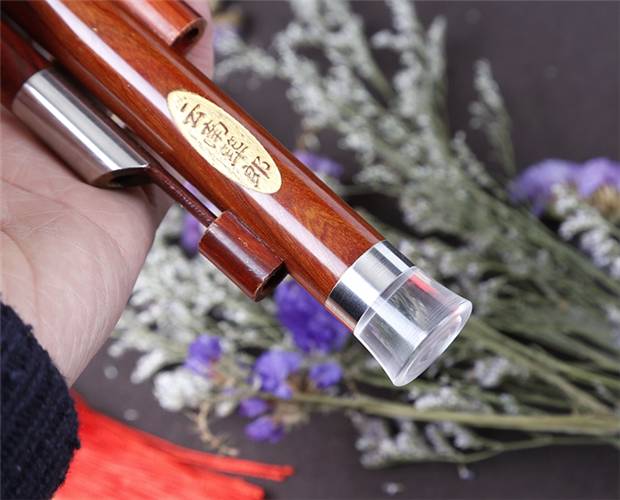 Vân Nam Qianlang nhạc cụ độc quyền Mahogany ống ba giai điệu dưa chuột F-giai điệu mềm mại và đẹp để chơi - Nhạc cụ dân tộc sáo dọc