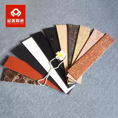 Black gold flower dark brown net skirting board Tile Living room skirting line Bedroom line Marble waist line waveguide line threshold