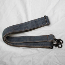  Korean version of mens and womens bags shoulder straps accessories denim long shoulder straps single shoulder straps oblique straps bags retro simple denim belts