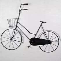 Retro bedroom door decoration iron hanging bicycle wall decoration bar wall decoration living room accessories spot