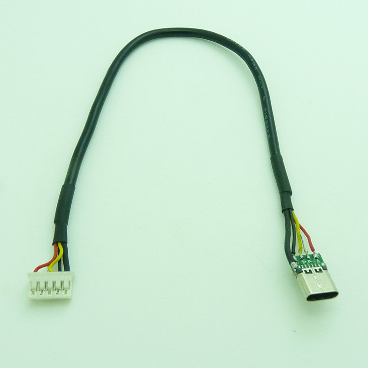 Type-C mother flip-floc plug USB diy keyboard separation line data line c mother seat turn PH2 0 * 5P terminal line