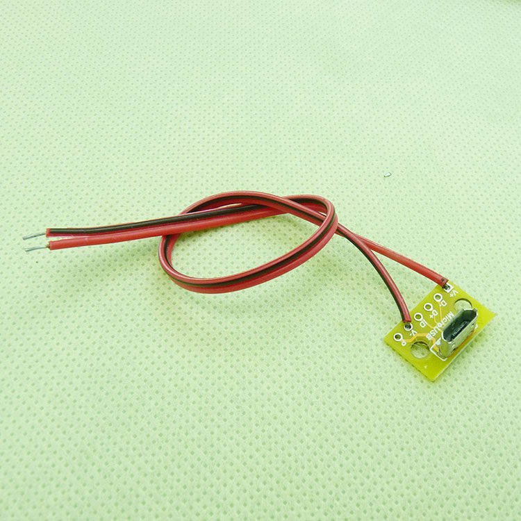 Vertical micro USB female seat with cable USB two-core charging cable Android MICRO female seat test line 5P female head