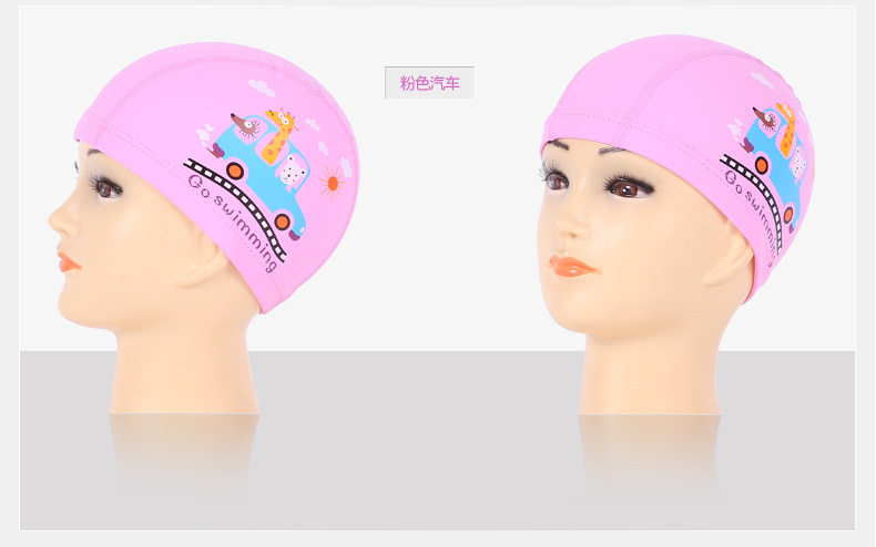 Детская водонепроницаемая полиуретановая плавательная шапочка для плавания подходит для мужчин и женщин, мультяшная шапка 