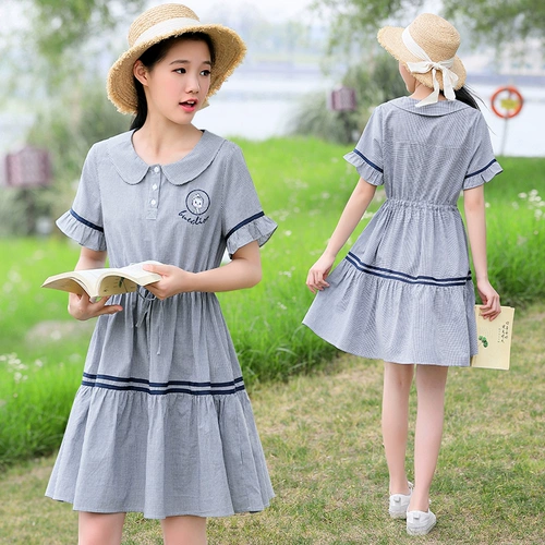 Летнее платье, милая юбка, свежая летняя одежда для школьников, для средней школы