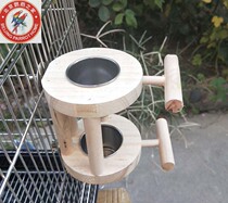 Small and medium parrot supplies nibble nibble toy food cup food pot Canned Bird Cage Accessories Hanging Bolt bilayer food box