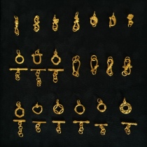 Self-help Single Link 24K Artisanal Gold Chisel Gold Chisel Engraving Hand Chain Buckle Head OT Buckle Dragon Crested Buttoned Gourd Buckle Custom