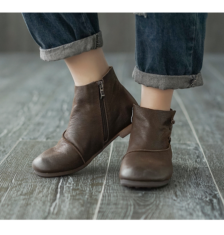 Sản phẩm tai nhỏ 2019 mùa thu mới bằng da mờ dây kéo bên dưới giày cao gót retro giày nữ giản dị - Giày cao gót giày the thao nữ chính hãng