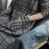Sản phẩm tai nhỏ 2018 thu đông đảo mới kẻ sọc cotton nhỏ cổ cao tay áo dài đầm retro nữ