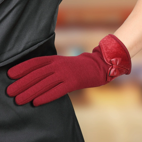 Удерживающие тепло утепленные трикотажные перчатки, в корейском стиле, по фигуре