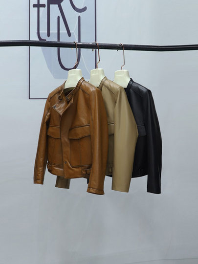 European genuine leather jacket for women 2025 new spring and autumn retro brown oil wax leather Haining sheepskin short jacket