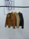 European genuine leather jacket for women 2025 new spring and autumn retro brown oil wax leather Haining sheepskin short jacket