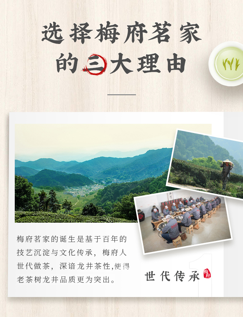 梅府茗家 雨前龙井 250g 二级老树春茶 图13