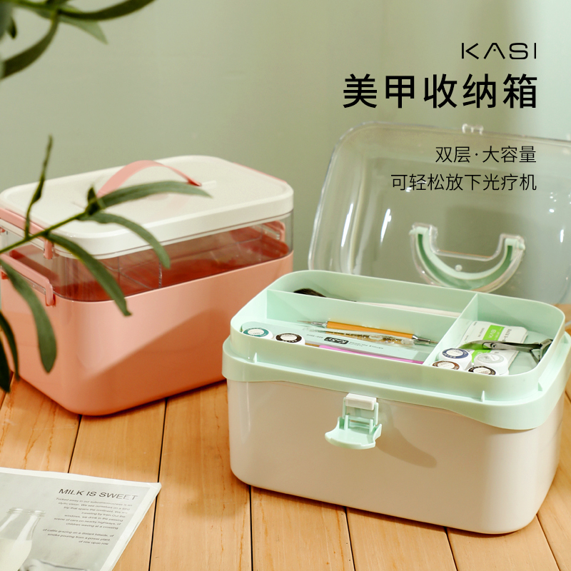 Nail Polish Gel Storage Box, Manicure Tool Box, Large-Capacity Desktop Multi-Layer Storage Box, Dedicated for Home Nail Salons Nail Polish Gel Storage Box, Manicure Tool Box, Large-Capacity Desktop Multi-Layer Storage Box, Dedicated for Home Nail Salons