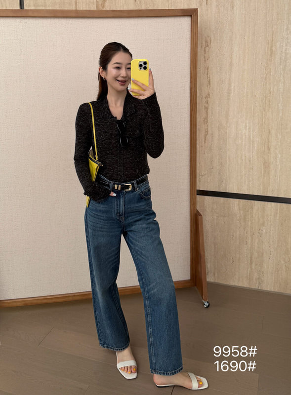Oni~Spring New High-End Old Money Straight-Leg Jeans 9958