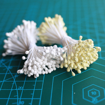 Bean grain 2MM flower heart matte stamens JADE cream head flower core stamens hand-made hot flower hot flower fondant