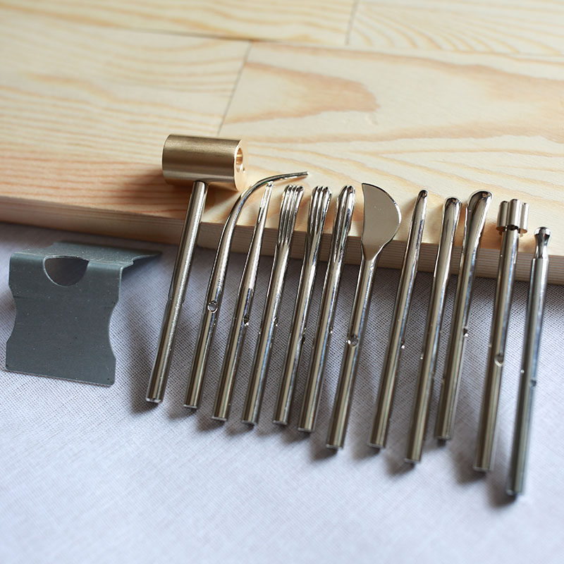 Bronzer scalpel Trowel Trowel Trowel Trowel Trowel-copper-made hot-head hand for scalding and dyeing cloth flower tool