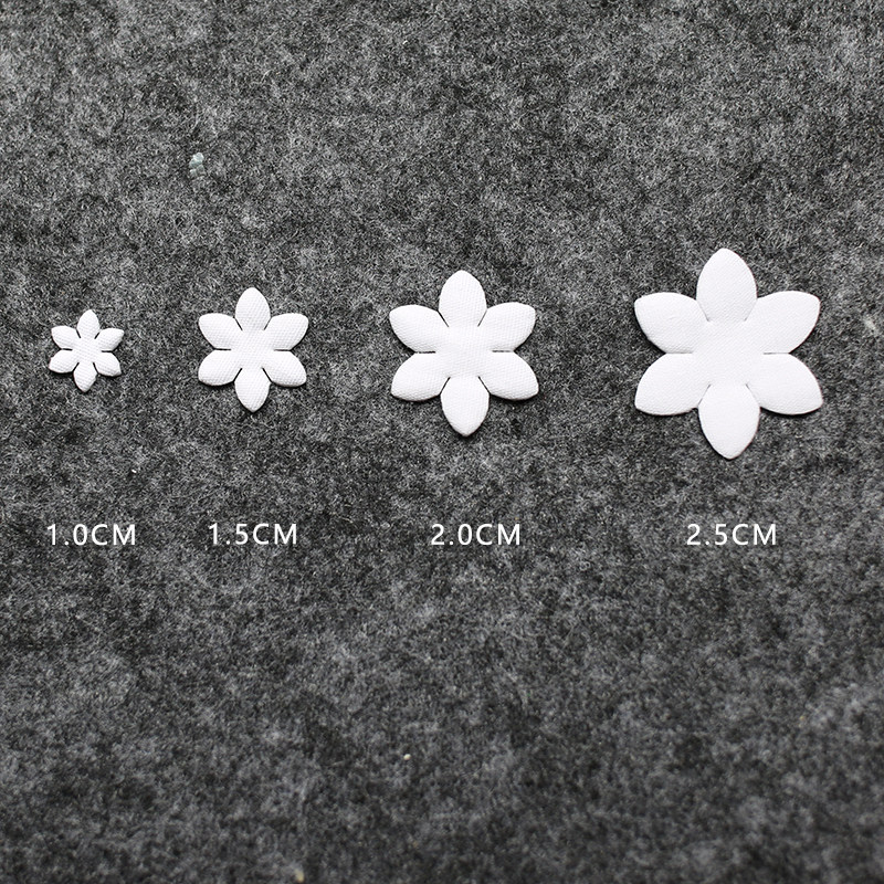 Small hexagonal daffodils flower flakes Hot stamping flower hand-made dyeing cloth flower Hanfu ancient style hairpin baby DIY material