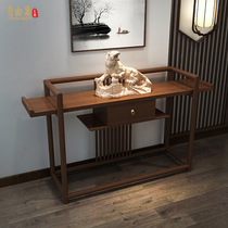 Chinese-style porch table solid wood case entrance aisle side table porch counter Hall entrance Hall table end view
