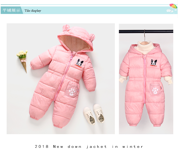 Mùa đông trẻ em bé leo trèo quần áo dày bé trai và bé gái ra khỏi ôm phù hợp xuống quần cotton cotton jumpsuit quần áo đồ ngủ trẻ em