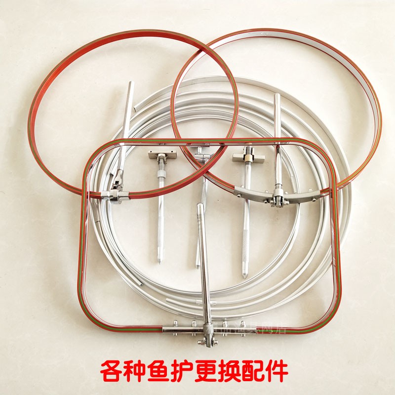 Fish protection accessories modified thickened steel ring square ring round round stainless steel ring ground insertion fishing net ring flying ring