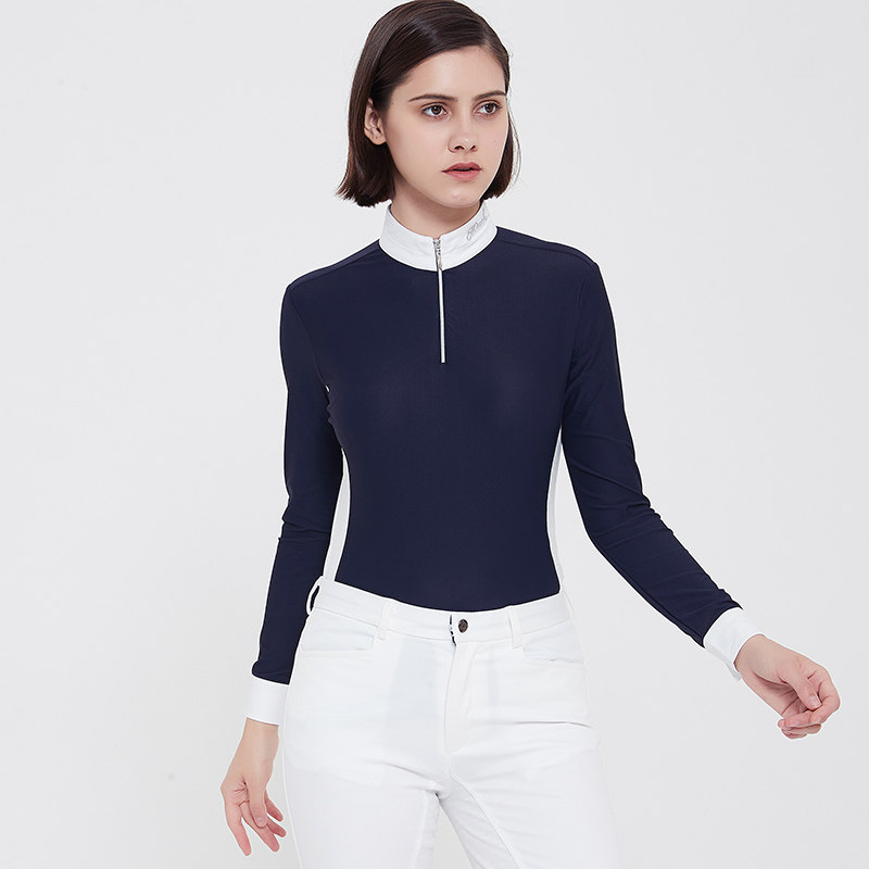 Long sleeved shirt summer sun protection riding training equestrian gear comfortable breathable quick-drying fabric rider professional t-shirt