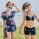 Phiên bản Hàn Quốc của bikini chia ba mảnh áo tắm gợi cảm nhỏ nước hoa đai thép tấm tập hợp ngực phẳng góc tắm nước nóng mùa xuân