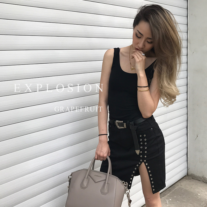 Châu Âu và Hoa Kỳ băng thông rộng khắc đầu đai đơn đầu đôi với tạo tác that lưng nữ mặc váy