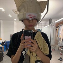 loverboy knitted hat 2020 new wool hat Merino wool handmade cat ear hat small face