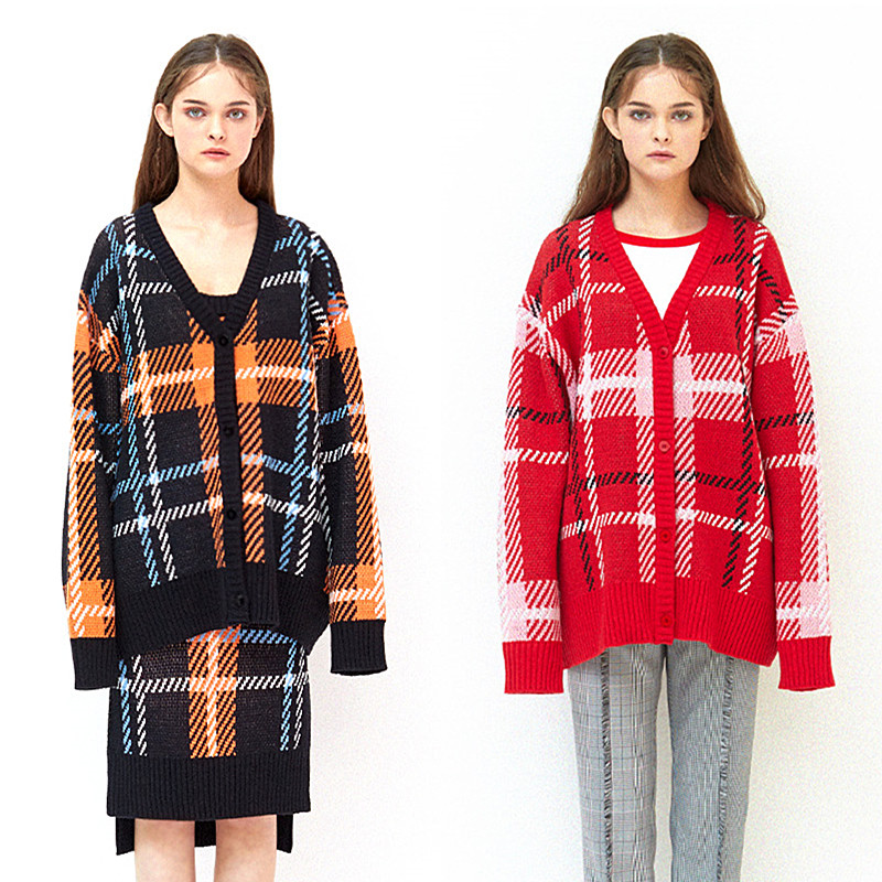 19 Spring and Autumn Inner Beauty Li Duoxi the same couple men and women oversize loose long-sleeved knitted cardigan top bf