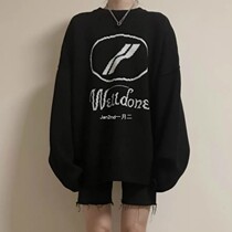 we11done2020 autumn and winter new knitted sweater sweater wool top loose large size pullover long-sleeved mens and womens tide