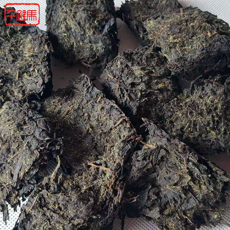 High quality Chen-year-time pointed gold floral brick tea granules Hunan Anhua black tea portable and no need to pry