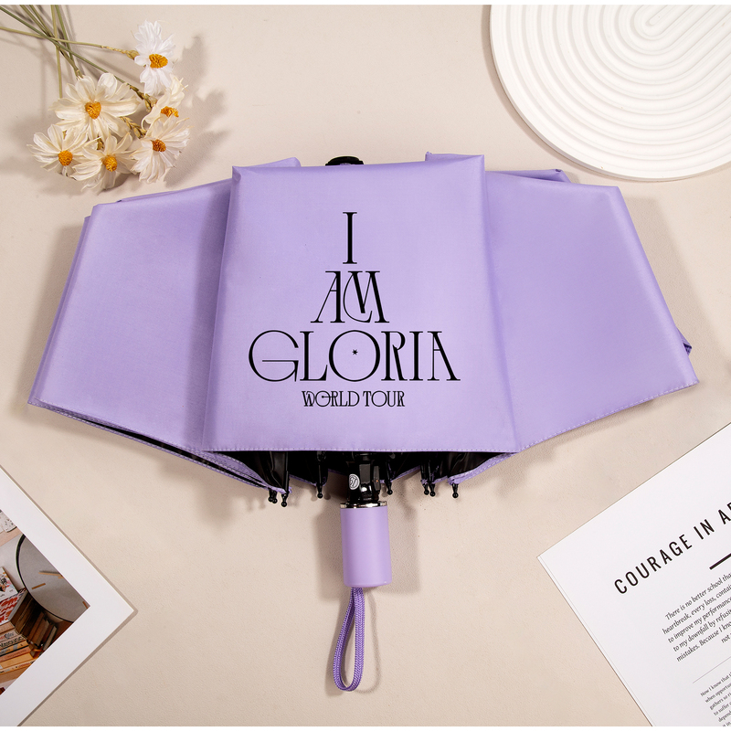 Deng Ziqi Merchandise Iamgloria Concert Support Manual Umbrella for Both Sunny and Rainy Use, Vinyl, Portable, Lightweight, and Stylish