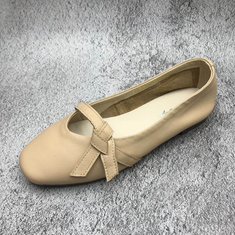 Brand clearance handling 2023 leather female sole square shallow soft solid soft - leather soft - leather shoes