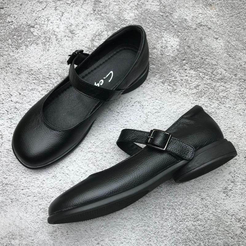 Decode Clearing handle 2023 leather female soft soles soft - leather soft - sole soft - leather soft - leather shoes Mary Jane shoes