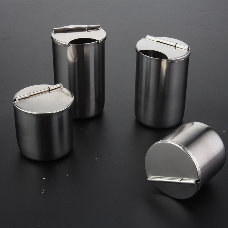 Medical stainless steel small cup disinfection bottle half clamshell oral dental ointment tank alcohol bottle ointment tank medicine cup