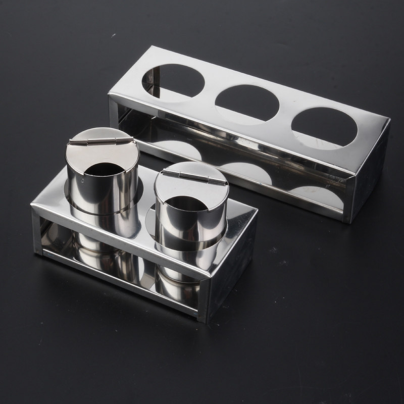304 stainless steel alcohol bottle rack medical two or three hole iodophor bottle rack medicine bottle glass bottle rack seasoning jar rack