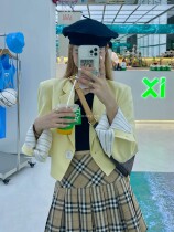 Today on] Plaid skirt 2021 summer high waist slim pleated pleated skirt JK skirt