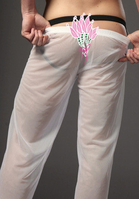 Mùa hè nam giới Sexy Straight Home Lưới Silky Quần trong suốt Đàn hồi Đàn hồi Quần Slim Quần dài quần âu nữ