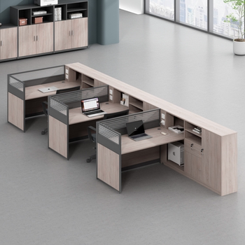 Office staff desk finance desk simple modern employee seat 46 double seat screen locker table chair combination