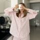 European and American Style New Casual Loose Striped Shirt and Pants Loungewear Set