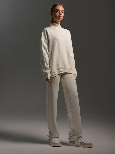 European and American Style New Fashion Casual Loose Knit Sweater and Pants Set