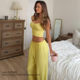 European and American New Fashion Solid Color Sexy Camisole and Pants Loungewear Set Vest and Pants Set