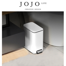JOJOS L PD ? trash bin toilet household living room with cover narrow stainless steel clamp sewing square