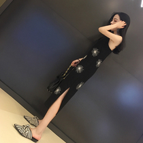 ins snarcine superfairy temperament snowspun harnesses one-piece dress to collect waist and wind retro cool windy chic dress children summer