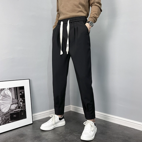 Демисезонные универсальные флисовые мужские штаны для отдыха, в корейском стиле