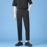 Летние тонкие шелковые штаны, свободный прямой крой, оверсайз