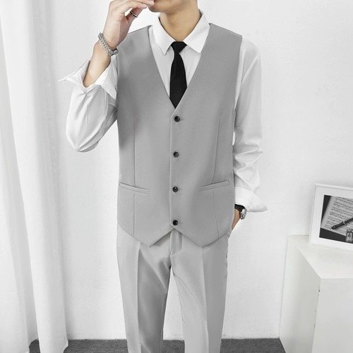 Brother, комплект, свадебное платье, жилет, рубашка, костюм, штаны, в корейском стиле, 3 предмета